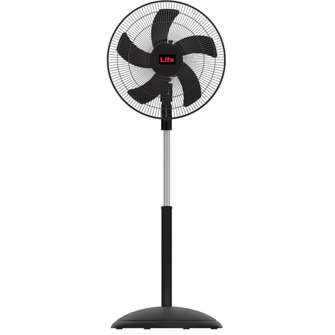 پنکه ۵ پره لایف مشکی مدل Li F 106 – سهحالته (پایهدار، رومیزی، دیواری)