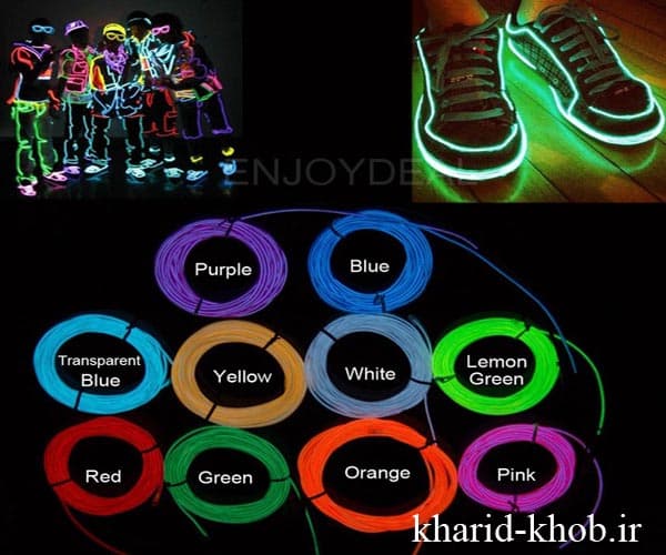 ریسه ال وایر نئونی باتری — تصویر ۲