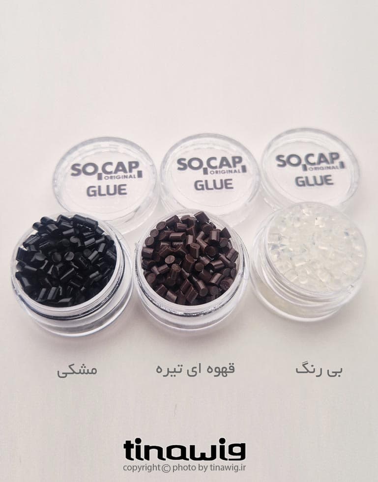 چسب کراتین شکری سوکپ مخصوص اکستنشن مو وزن 4.5 گرمی — تصویر ۳