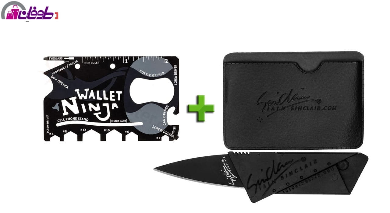 پک چاقو مدل جیبی به همراه آچار و ابزار چندکاره مدل ninja wallet — تصویر ۵
