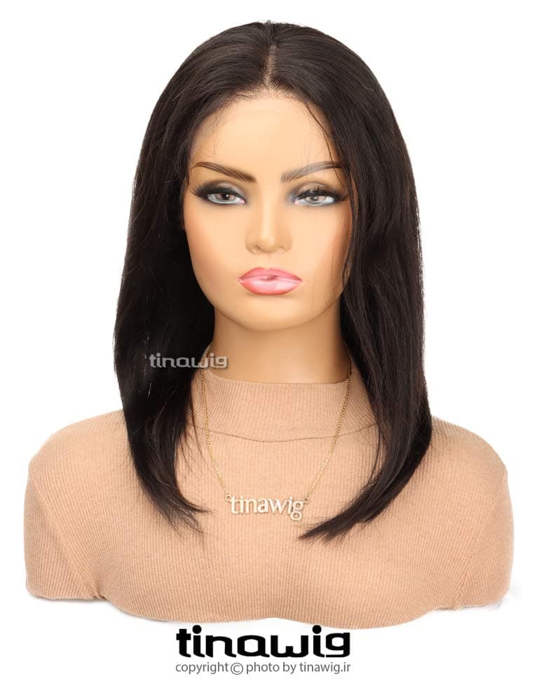 کلاه گیس زنانه کدLFS-1B با موی طبیعی رنگ مشکی نچرال — تصویر ۷