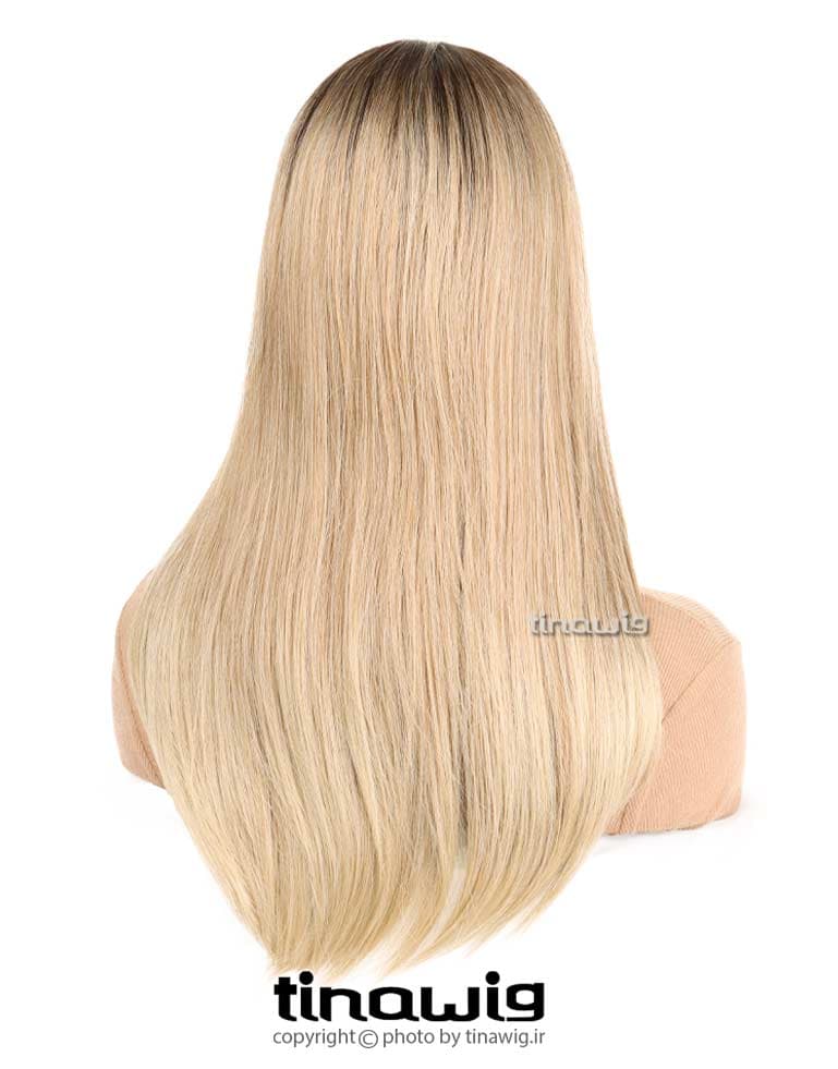 کلاه گیس زنانه کدELEGANT65-6TT23C با موی مصنوعی رنگ آمبره — تصویر ۳