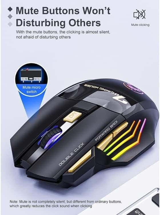 ماوس بی‌سیم و گیمینگ، دو حالته دارای نورپردازی RGB — تصویر ۷