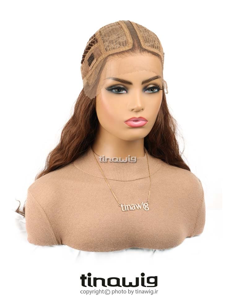 کلاه گیس زنانه کدALISA80-30 موی مصنوعی رنگ قهوه ای روشن — تصویر ۱۲