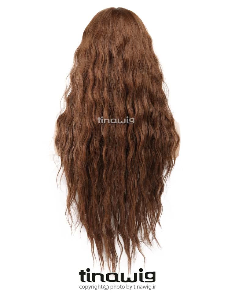کلاه گیس زنانه کدALISA80-30 موی مصنوعی رنگ قهوه ای روشن — تصویر ۵