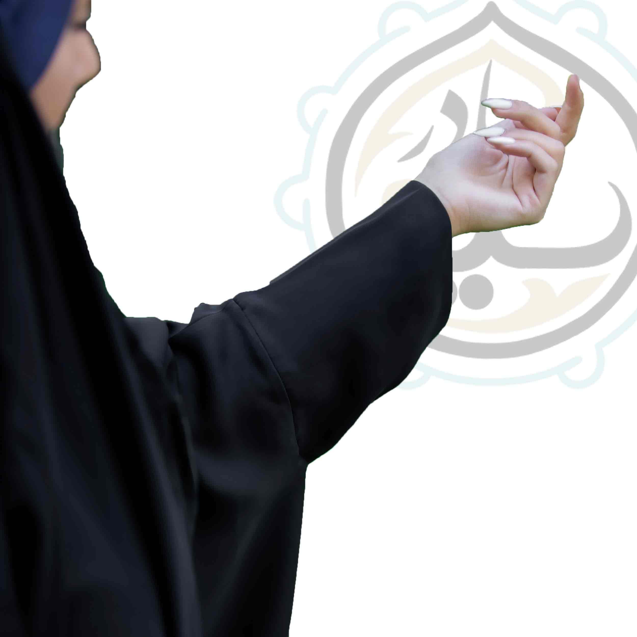 چادر مشکی صدفی ساده | راحتی، پوشیدگی و زیبایی در یک نگاه — تصویر ۵