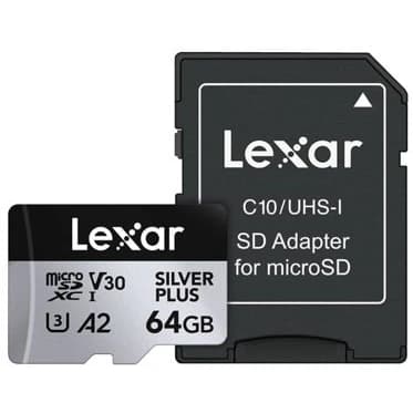 کارت حافظه microSDXC لکسار Lexarمدل SILVER PLUS کلاس A2 استاندارد UHS-U3 سرعت 205MBps ظرفیت 128 گیگابایت به همراه آداپتور SD — تصویر ۶
