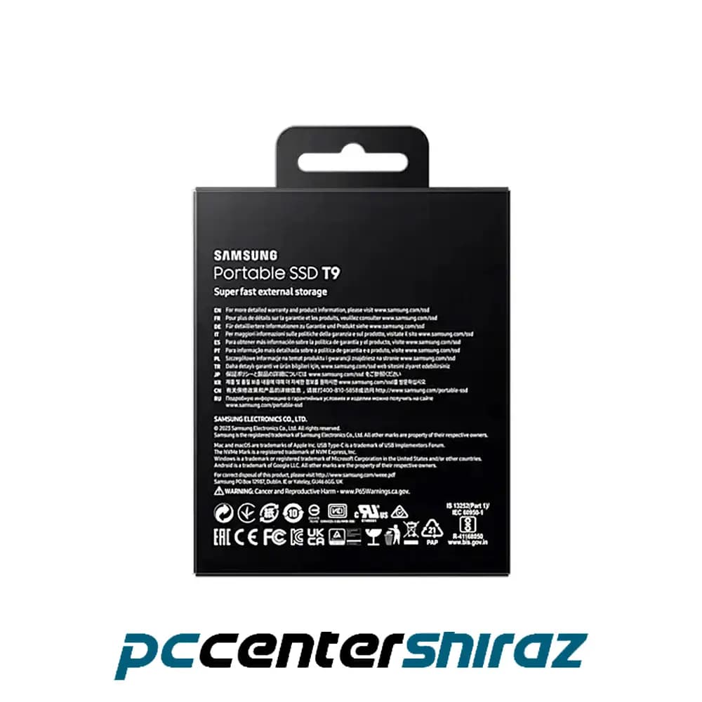 حافظه SSD اکسترنال سامسونگ مدل Portable SSD T9 ظرفیت 2 ترابایت — تصویر ۹