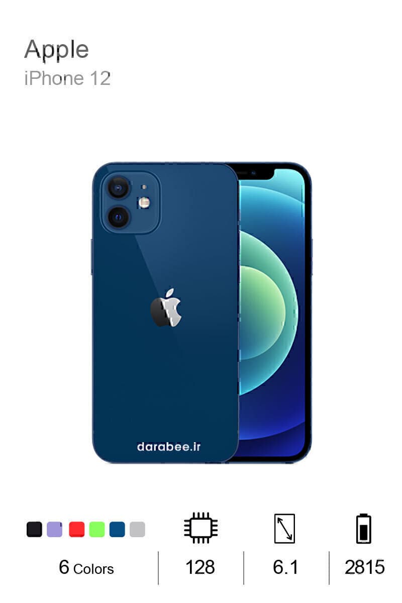 گوشی موبایل اپل مدل iPhone 12 JA تک سیم‌ کارت ظرفیت 64 گیگابایت و رم 4 گیگابایت – نات اکتیو — تصویر ۴