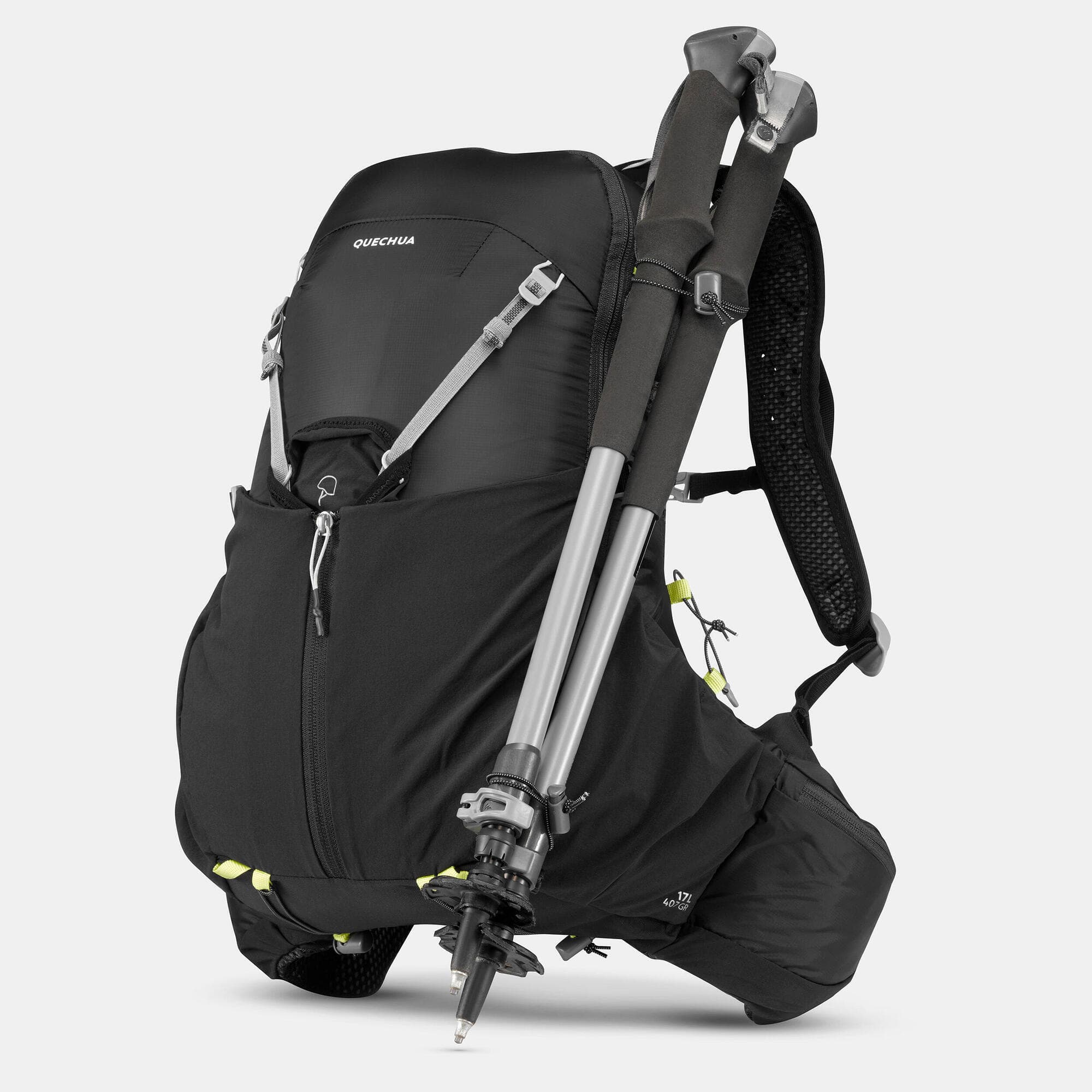 کوله پشتی 17 لیتری کچوا مدل QUECHUA FH500 مشکی — تصویر ۱۱