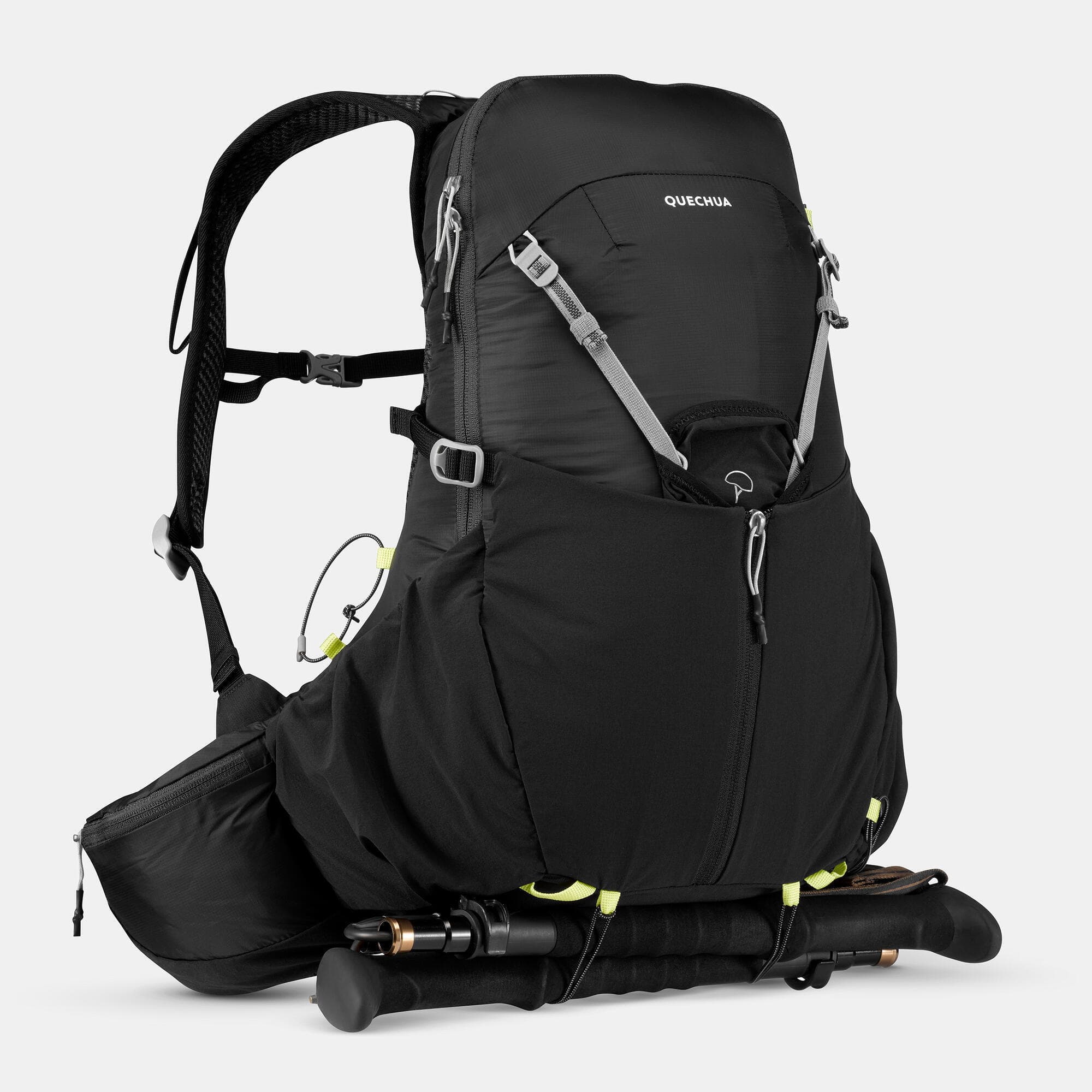 کوله پشتی 17 لیتری کچوا مدل QUECHUA FH500 مشکی — تصویر ۴