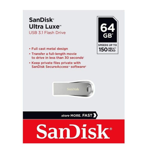 فلش مموری سن دیسک مدل cz74 Ultra Luxe ظرفیت 64 گیگابایت — تصویر ۴