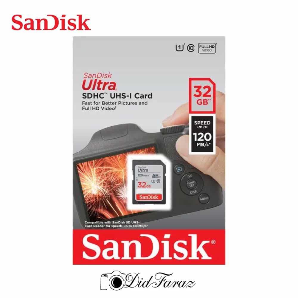 کارت حافظه SDHC سن دیسک مدل Ultra کلاس 10 استاندارد UHS-I U1 سرعت 120MBps ظرفیت 32 گیگابایت — تصویر ۷