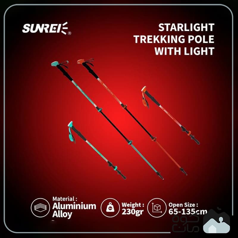 باتوم کوهنوردی چراغ دار سانری مدل Starlight — تصویر ۶
