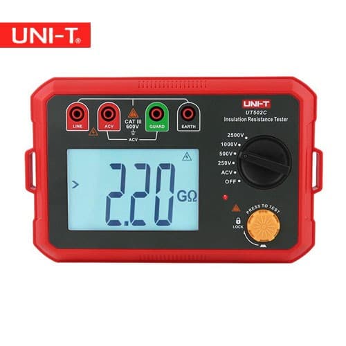 تستر مقاومت عایق یونیتی مدل UT502C — تصویر ۲