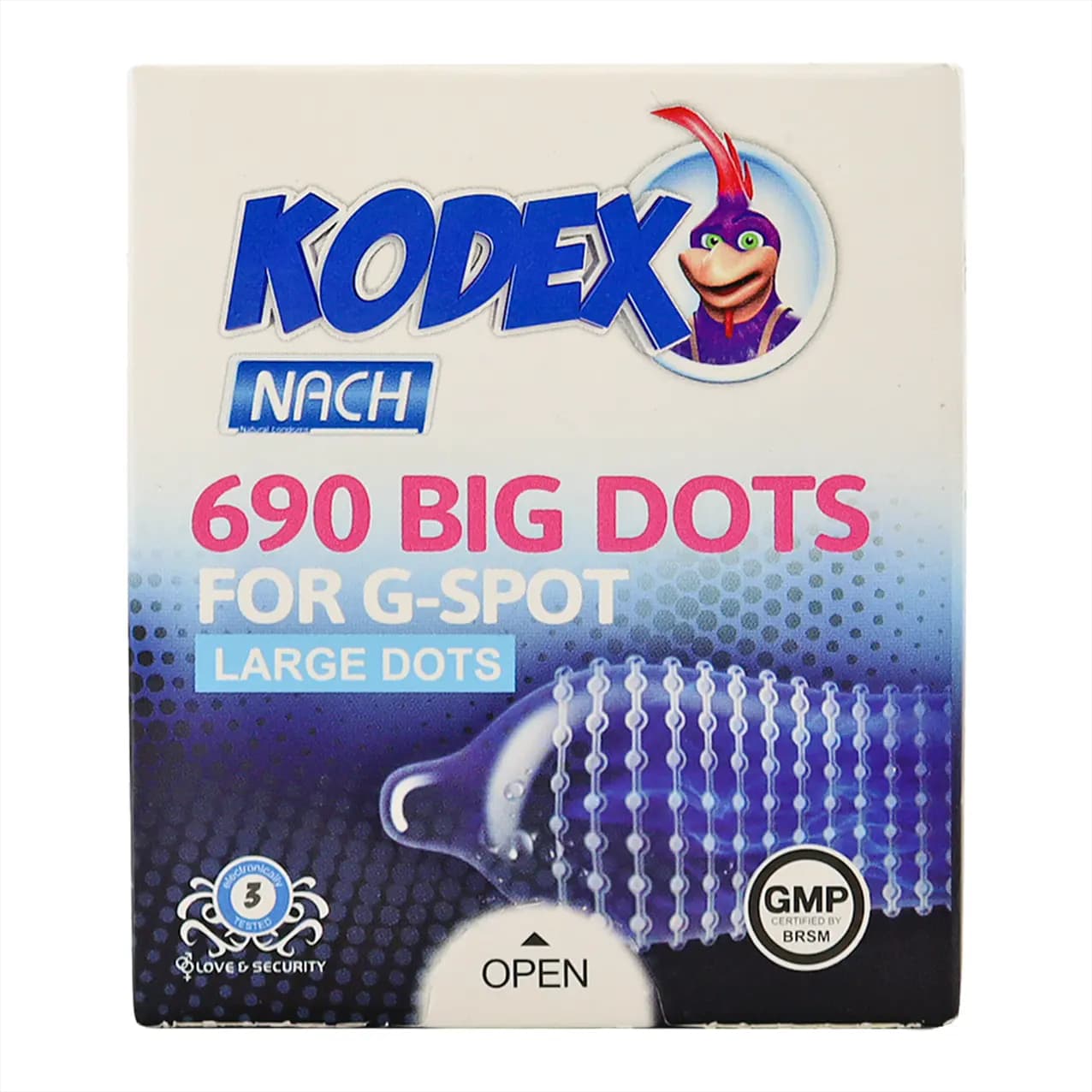 کاندوم خاردار ناچ کدکس ۳ عددی مدل Big Dots سری 690