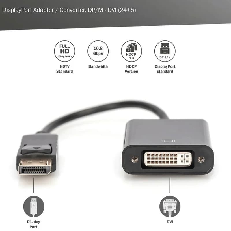 تبدیل Displayport دیسپلی به DVI-I Dual — تصویر ۲