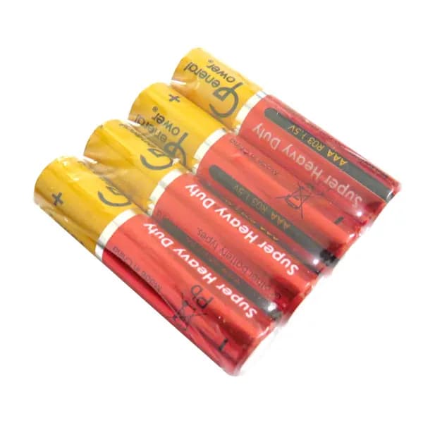باتری نیم قلم AAA General Power (GP) مدل R03 Super Heavy Duty شرینگ