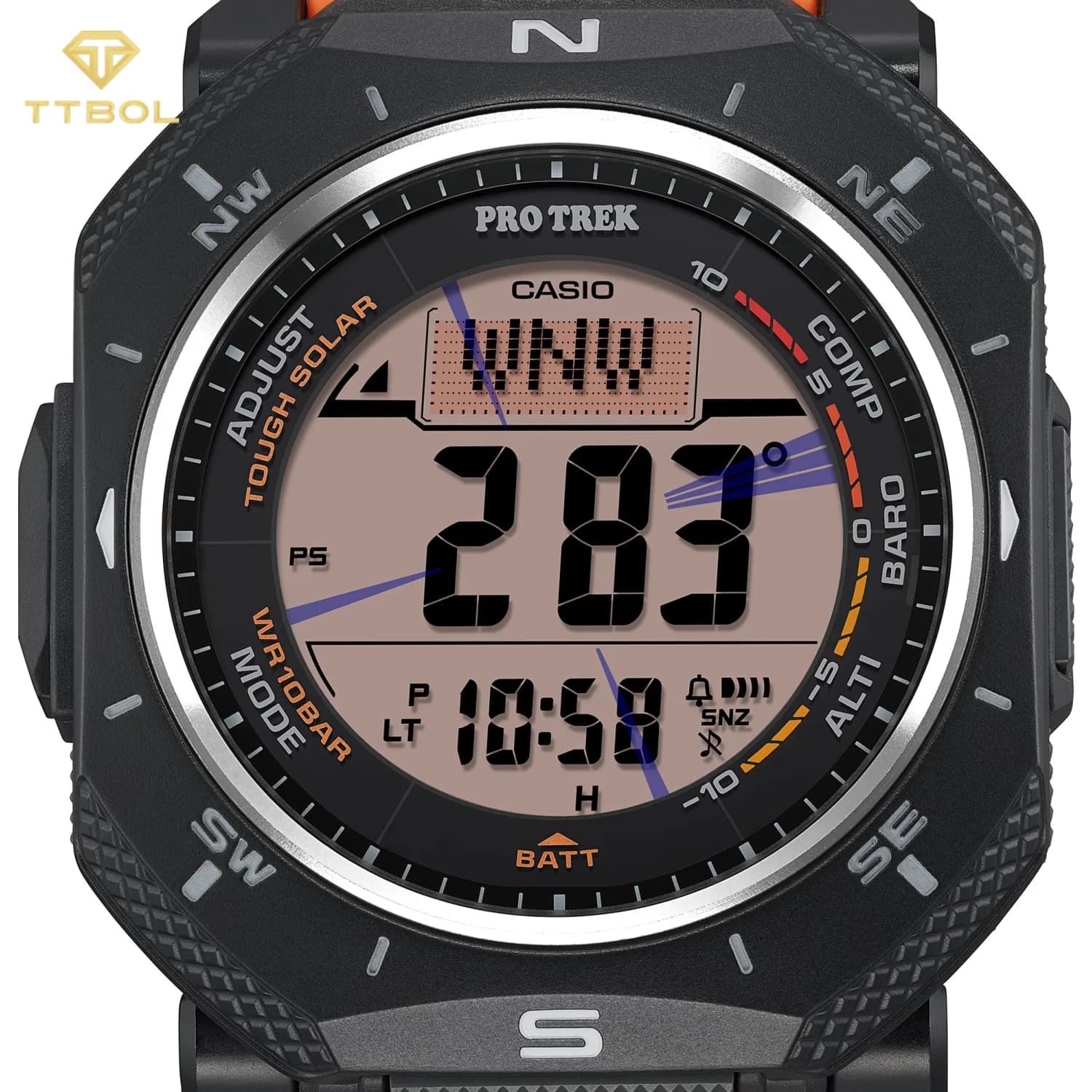 ساعت مچی مردانه کاسیو پرو ترک CASIO PRO TREK PRG-69-4DR — تصویر ۷