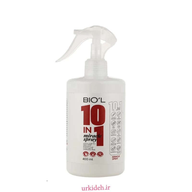 اسپری نرم کننده مو بیول مدل 10 کاره بدون نیاز به آبکشی Miracle حجم 400 میل