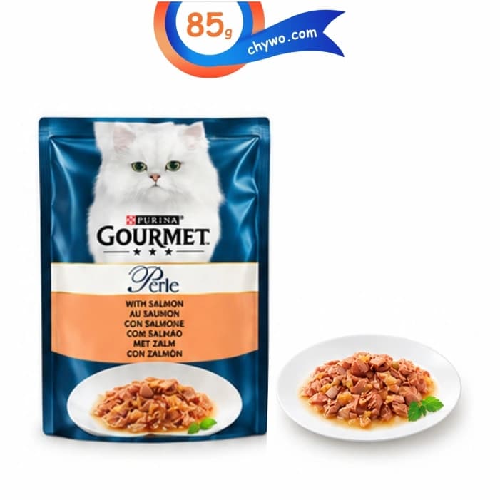 پوچ گربه بالغ گورمت پورینا طعم سالمون وزن 85 گرم کد 103255 Purina Gourmet Perle — تصویر ۲