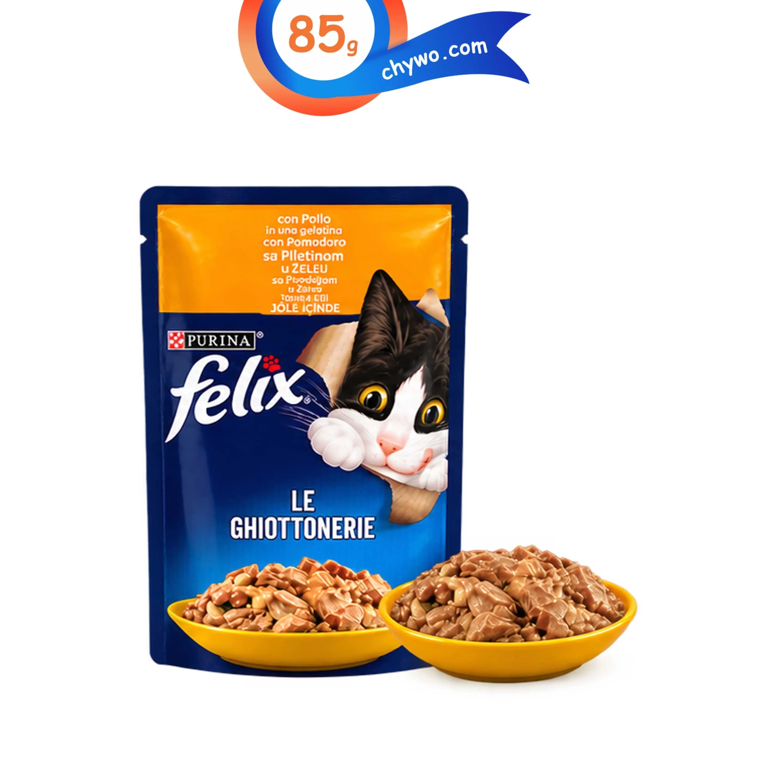 پوچ گربه بالغ فلیکس طعم مرغ در ژله وزن 85 گرم Purina Felix