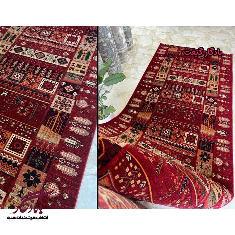 فرش کناره طرح بلوچ،قشقایی کد KF05 — تصویر ۲