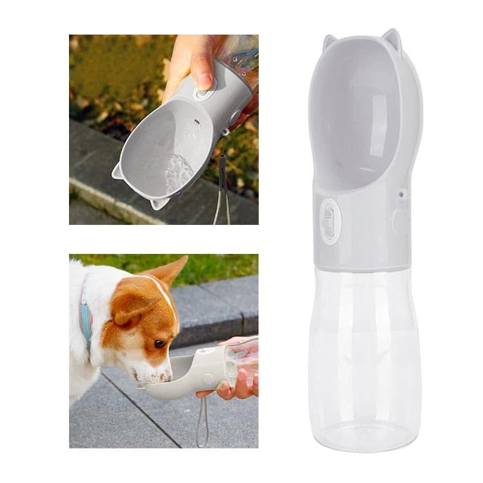 ظرف آب همراه سگ و گربه مدل قمقمه ای سر گربه ظرفیت 380 میلی لیتر Pet Water Cup — تصویر ۶