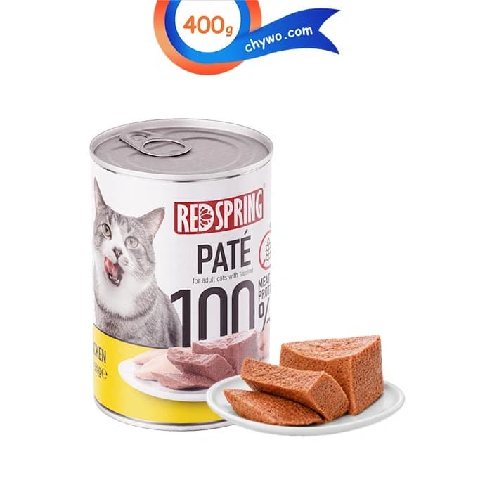 کنسرو گربه بالغ رد اسپرینگ طعم مرغ مدل پته وزن 400 گرم RedSpring Pate Chicken