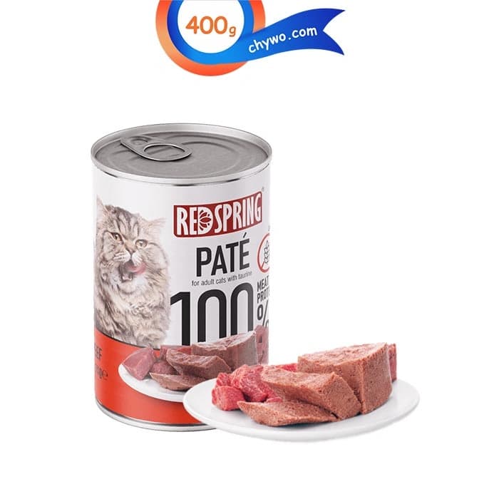 کنسرو گربه بالغ رد اسپرینگ طعم گوشت گوساله مدل پته وزن 400 گرم RedSpring Pate Beef