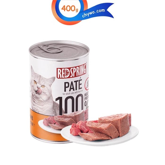 کنسرو گربه بالغ رد اسپرینگ طعم بره مدل پته وزن 400 گرم RedSpring Pate Lamb