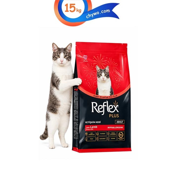 غذای خشک گربه رفلکس پلاس طعم بره و برنج مدل هایپوآلرژنیک وزن 15 کیلوگرم Reflex Adult Hypoallergenic Lamb & Rice — تصویر ۴