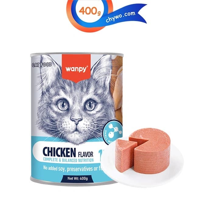 کنسرو گربه ونپی طعم مرغ مدل پته ای وزن 400 گرم Wanpy – وارداتی اورجینال