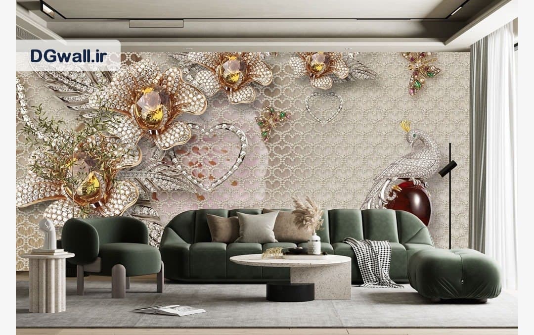 پوستر دیواری گل سه بعدی FL0339