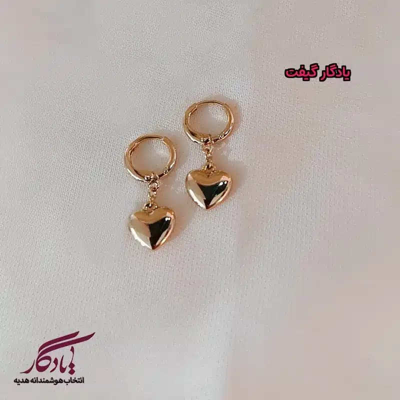 گوشواره ژوپینگ آویز قلبی کد x102