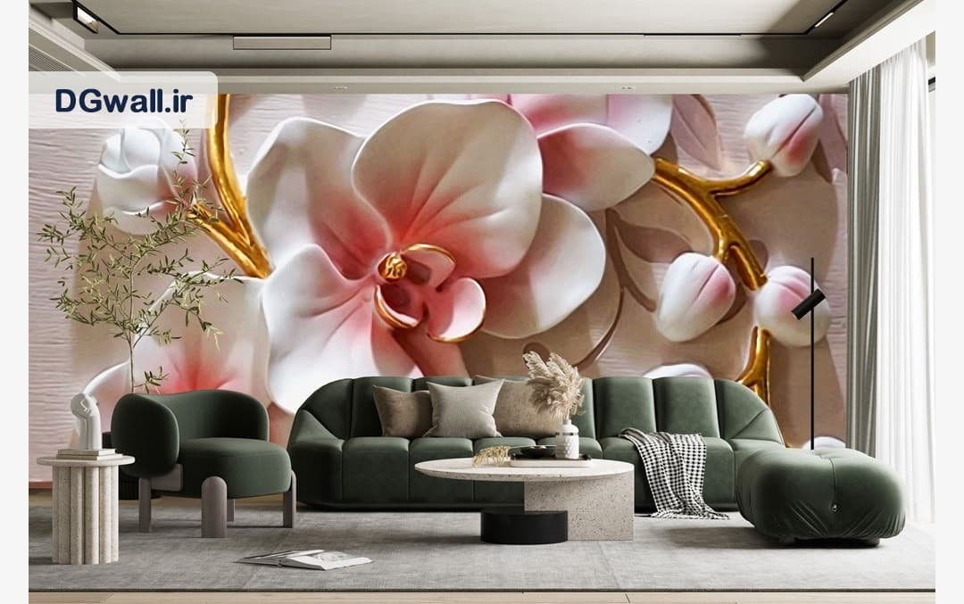 پوستر دیواری گل سه بعدی FL0355