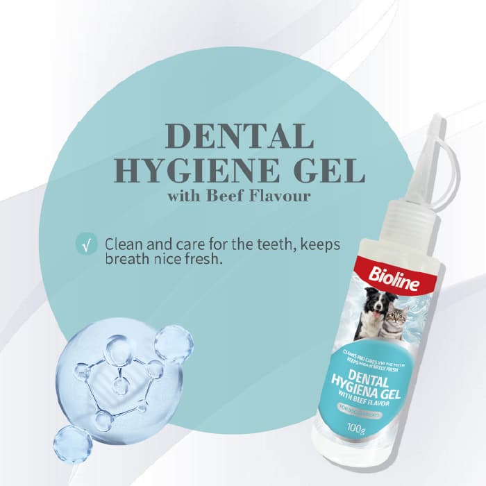 ژل دندان سگ و گربه بایولاین طعم گوشت وزن 100 گرم Bioline Dental Hygiene Gel — تصویر ۵