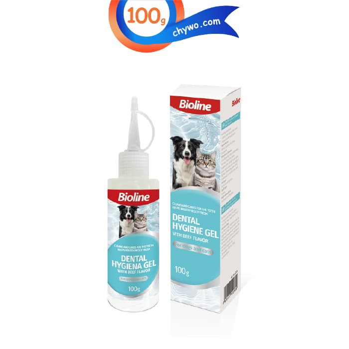 ژل دندان سگ و گربه بایولاین طعم گوشت وزن 100 گرم Bioline Dental Hygiene Gel