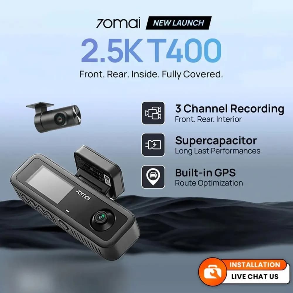 دوربین خودروی شیائومی مدل 70Mai Dash Cam T400 Set — تصویر ۴