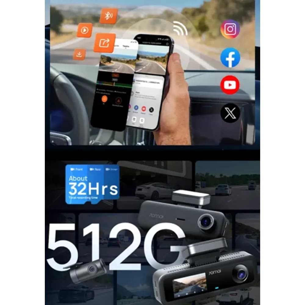 دوربین خودروی شیائومی مدل 70Mai Dash Cam T400 Set — تصویر ۵