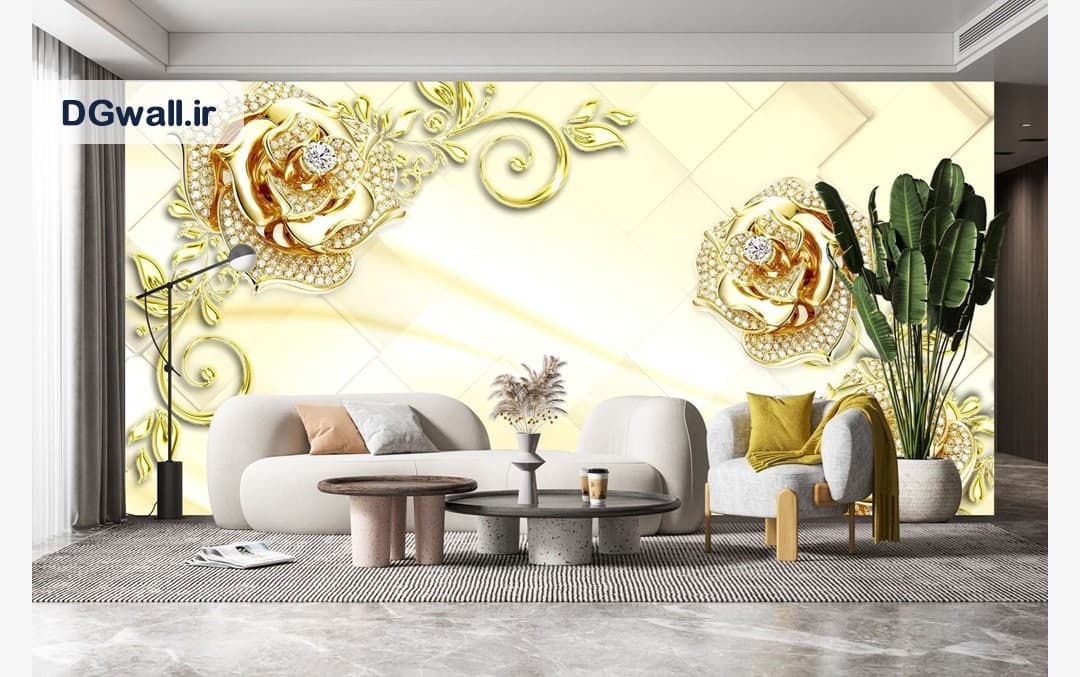 پوستر دیواری گل سه بعدی FL0384