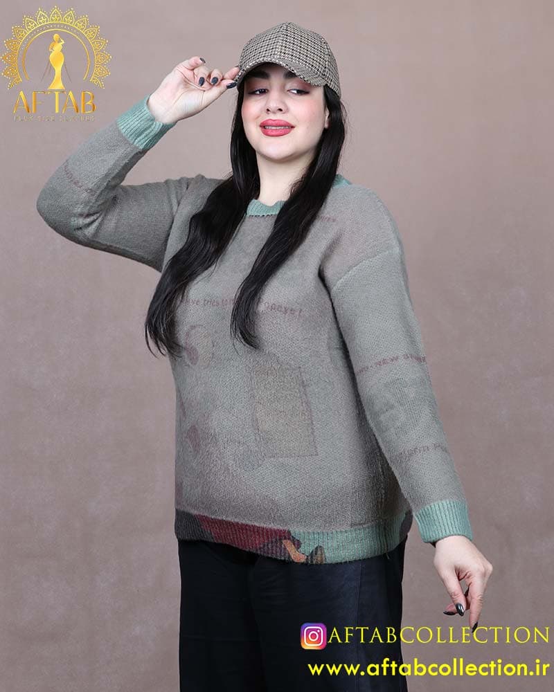 بلوز بافت پشمی سایزبزرگ 6421 — تصویر ۵