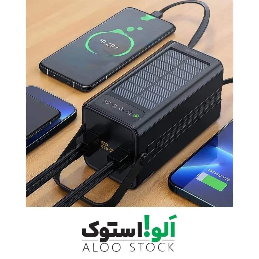 پاوربانک خورشیدی 80000 میلی آمپر گرین لاین مدل Green Lion Solar X 80000mAh Powerbank GL-PX78 — تصویر ۹