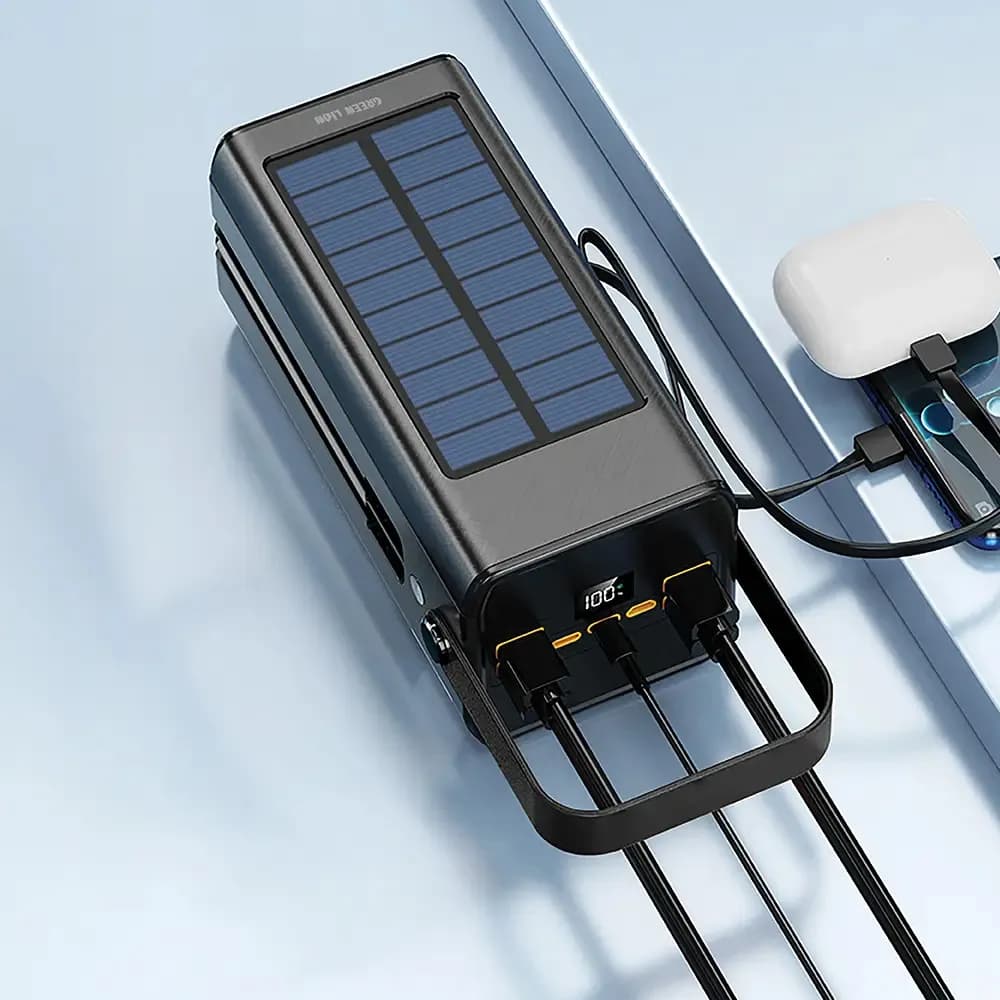 پاوربانک خورشیدی 100000 میلی آمپر گرین لاین مدل Green Lion Solar X 100000mAh Powerbank GL-PX79 — تصویر ۹