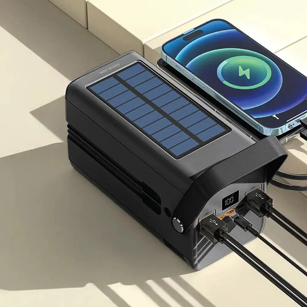 پاوربانک خورشیدی 100000 میلی آمپر گرین لاین مدل Green Lion Solar X 100000mAh Powerbank GL-PX79 — تصویر ۳
