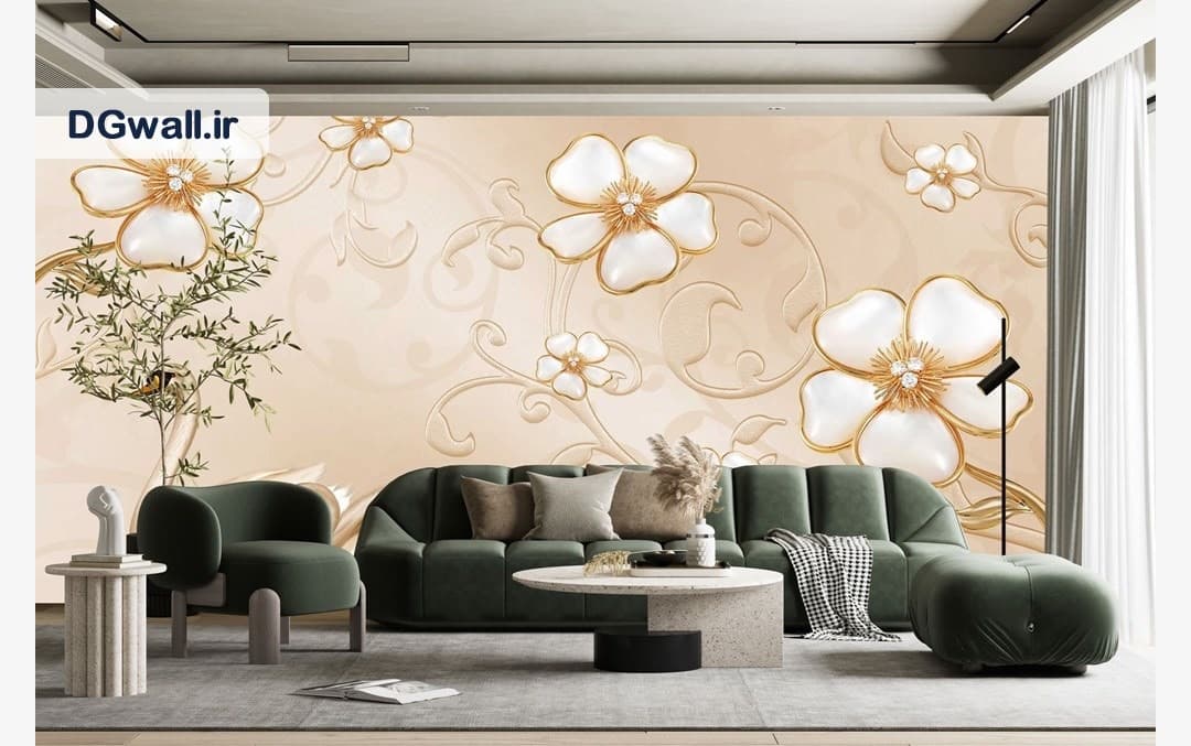 پوستر دیواری گل سه بعدی FL0417