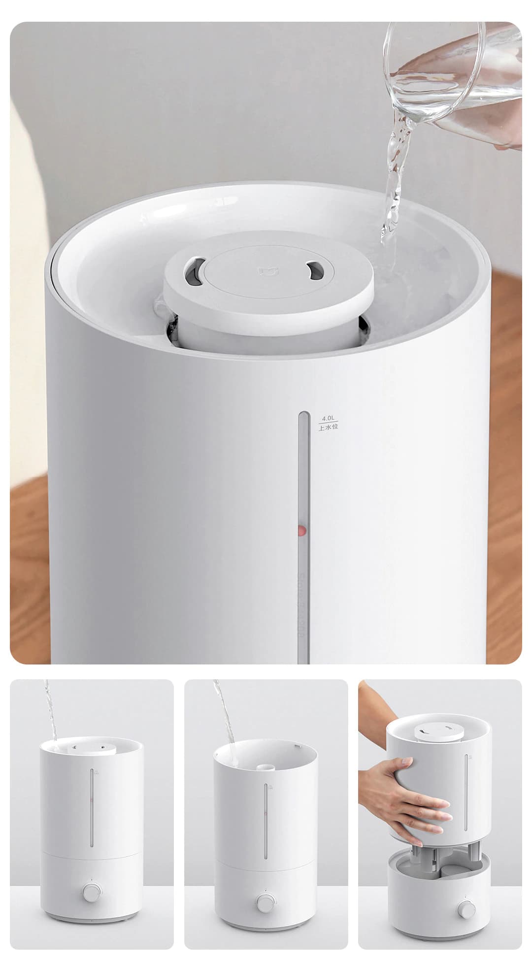 دستگاه بخور و رطوبت ساز سرد شیائومی مدل Xiaomi/Mijia humidifier 2 / Lite 2 (MJJSQ06DY) (جعبه باز) — تصویر ۲