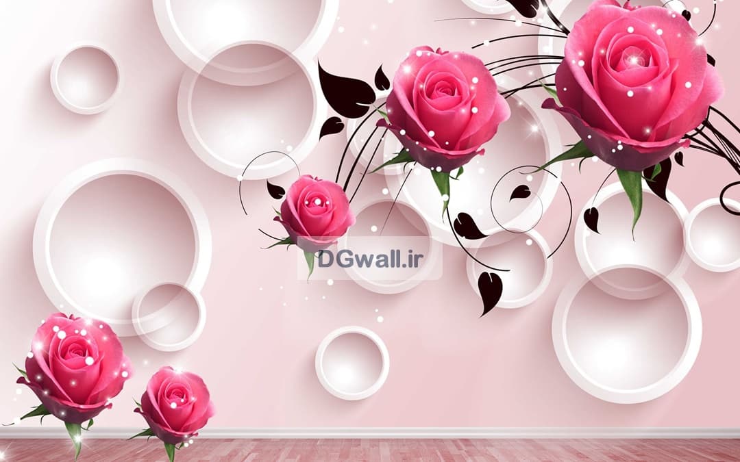 پوستر دیواری گل سه بعدی FL0431 — تصویر ۲