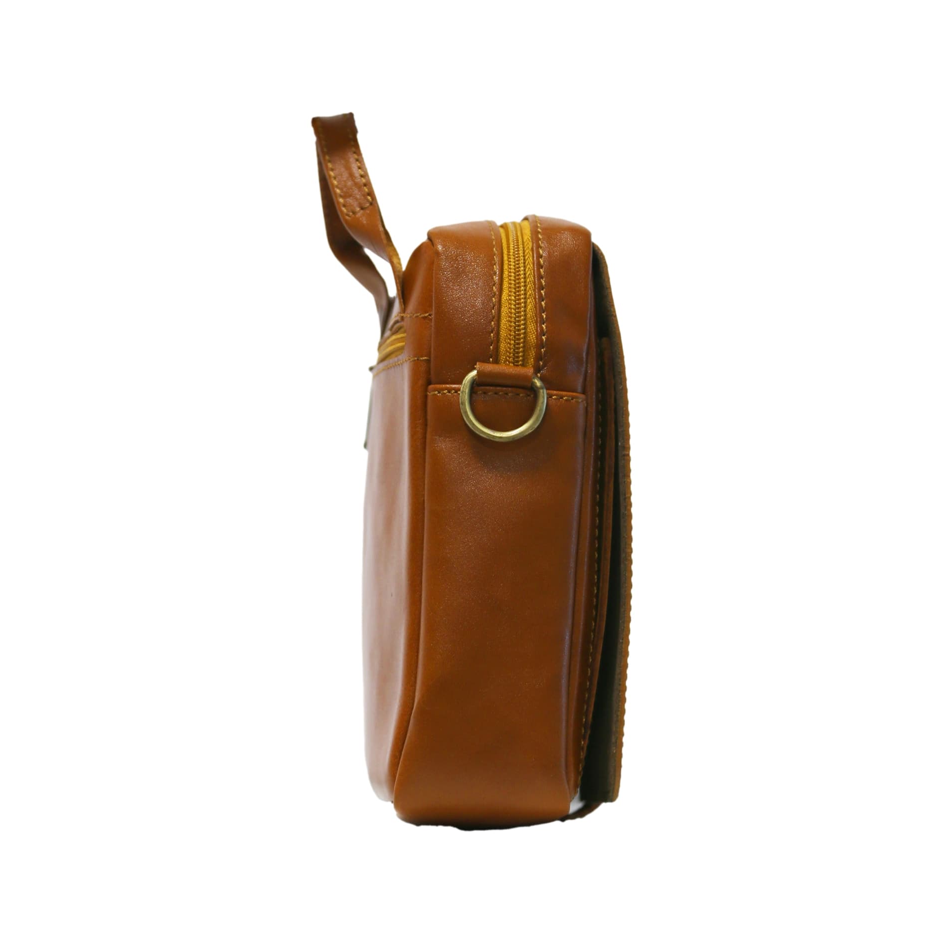 کیف دوشی چرم اصل یوتاب شتری کد 340800A — تصویر ۳