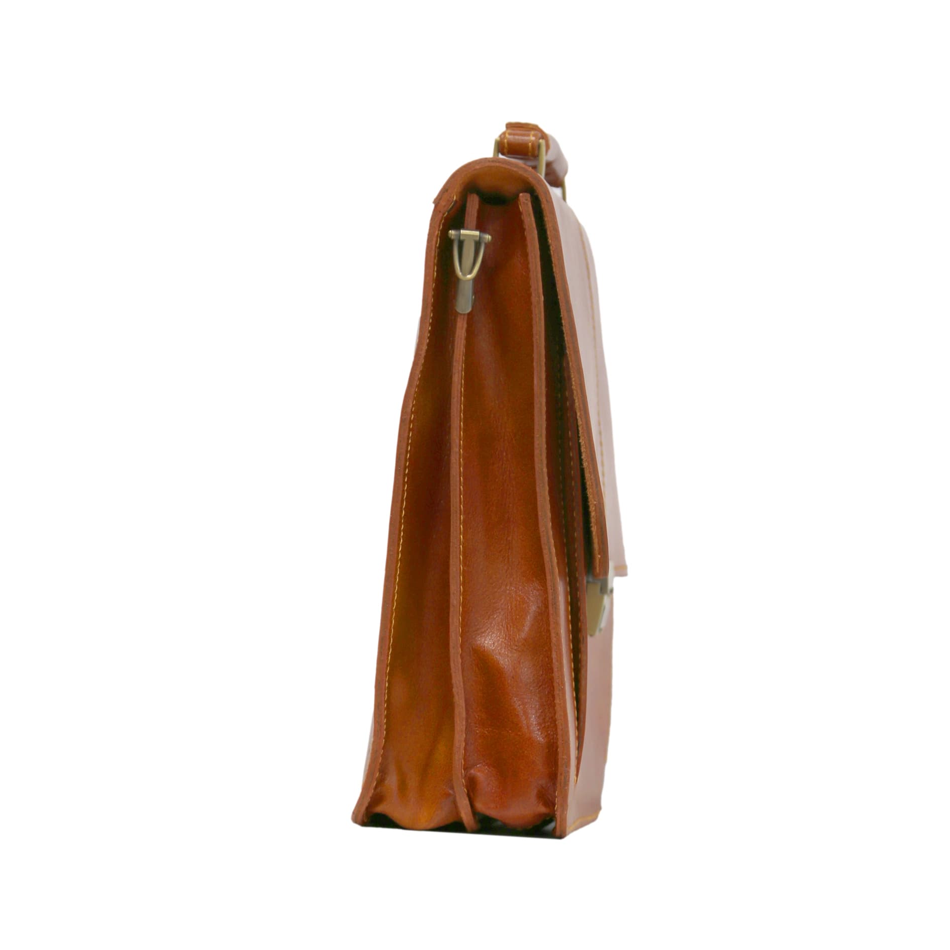 کیف دستی دوشی چرم اصل یوتاب شتری کد 340705A — تصویر ۶